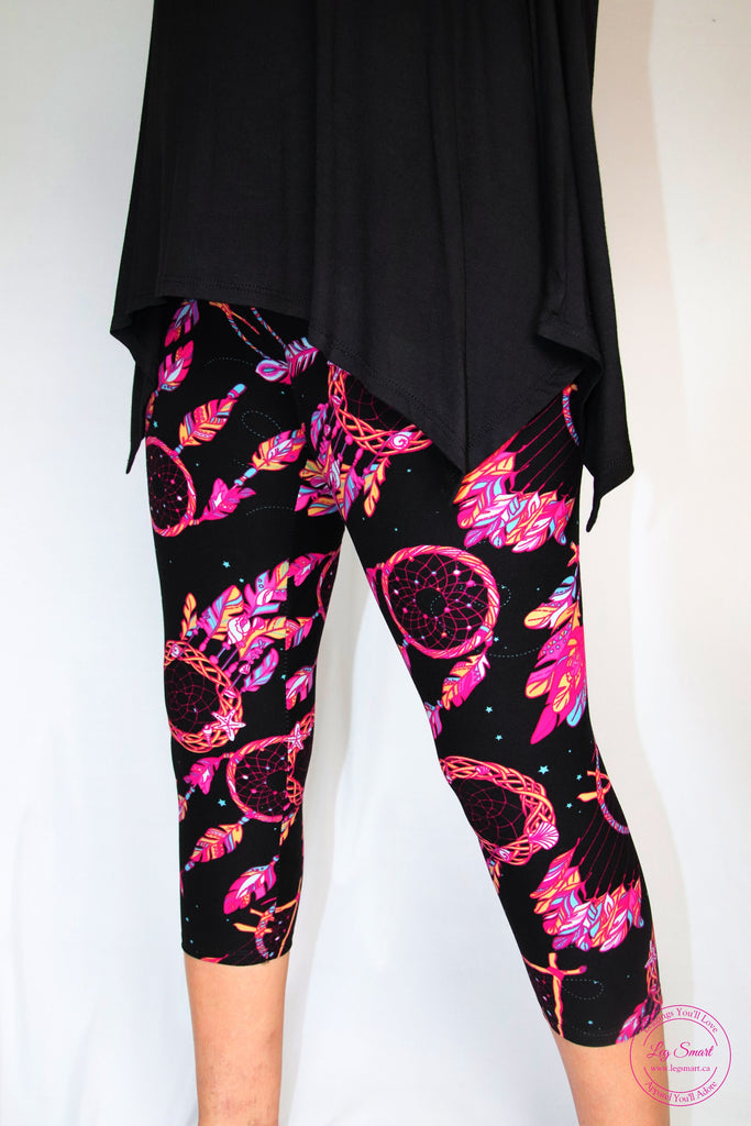 Colorful Feathers Plus Size Leggings