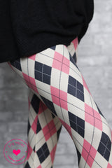 Harlequin Diamond Check Leggings