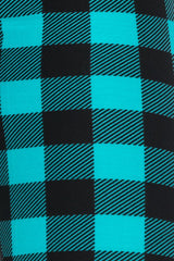 Teal Dream Buffalo Check Leggings