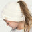 Girls Messy Bun Hat White