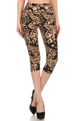 Legging capri damassé