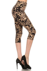 Legging capri damassé