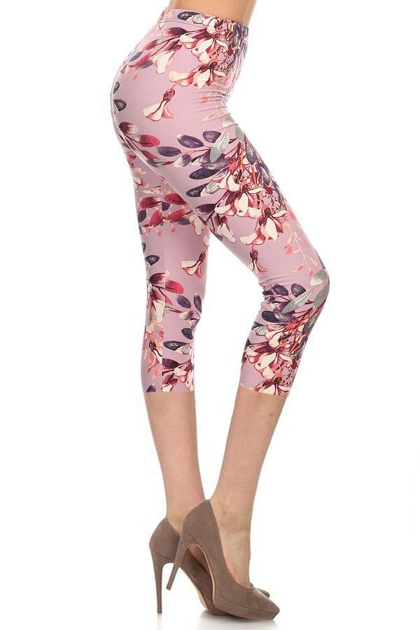 Womens Surf Capri Leggings All Over Print Pink Capri Pants W/ Hibiscus  Flower Print, Perfect for Surfing Leggings and Capri Yoga Pants -   Canada
