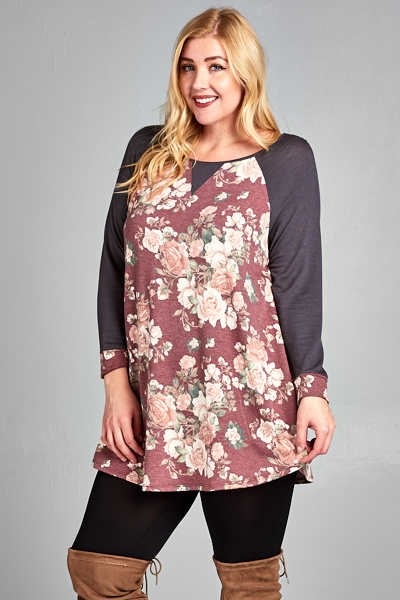 Floral Long Sleeve Jersey (size 3xl only)