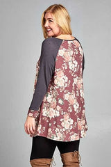 Floral Long Sleeve Jersey (size 3xl only)