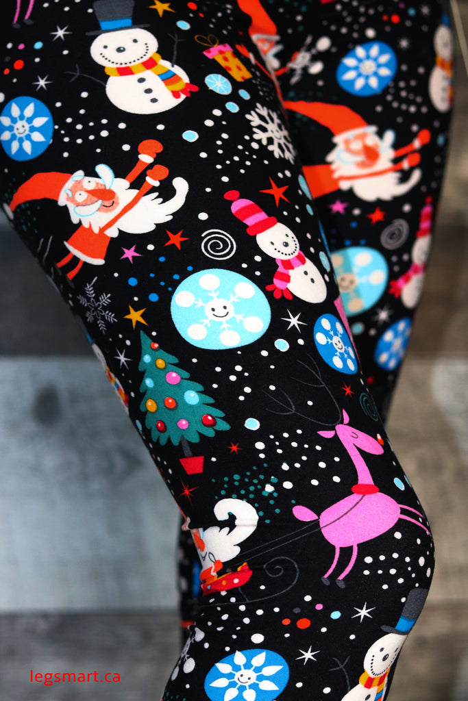 Night Time in Christmas Design Plus Size Leggings – Niobe Clothing