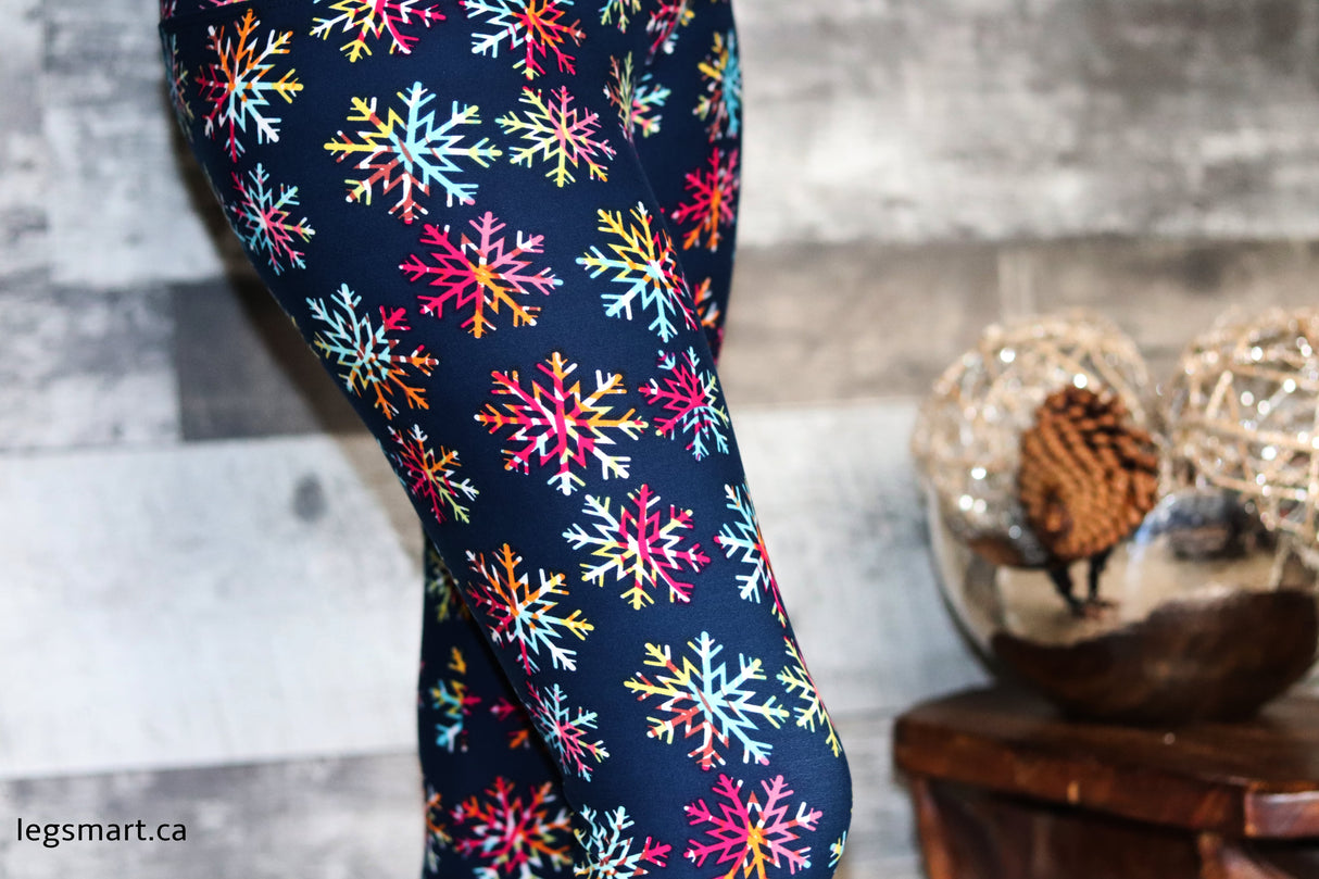 Kaleidoscope Snowflake Christmas Leggings