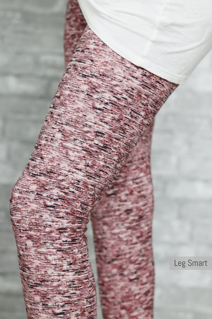 Solid Print Leggings, Pockets, Buttery Soft, Pink, Black, Purple