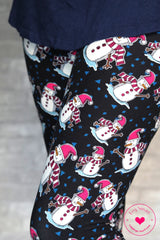 Bonhomme de Neige Christmas Leggings