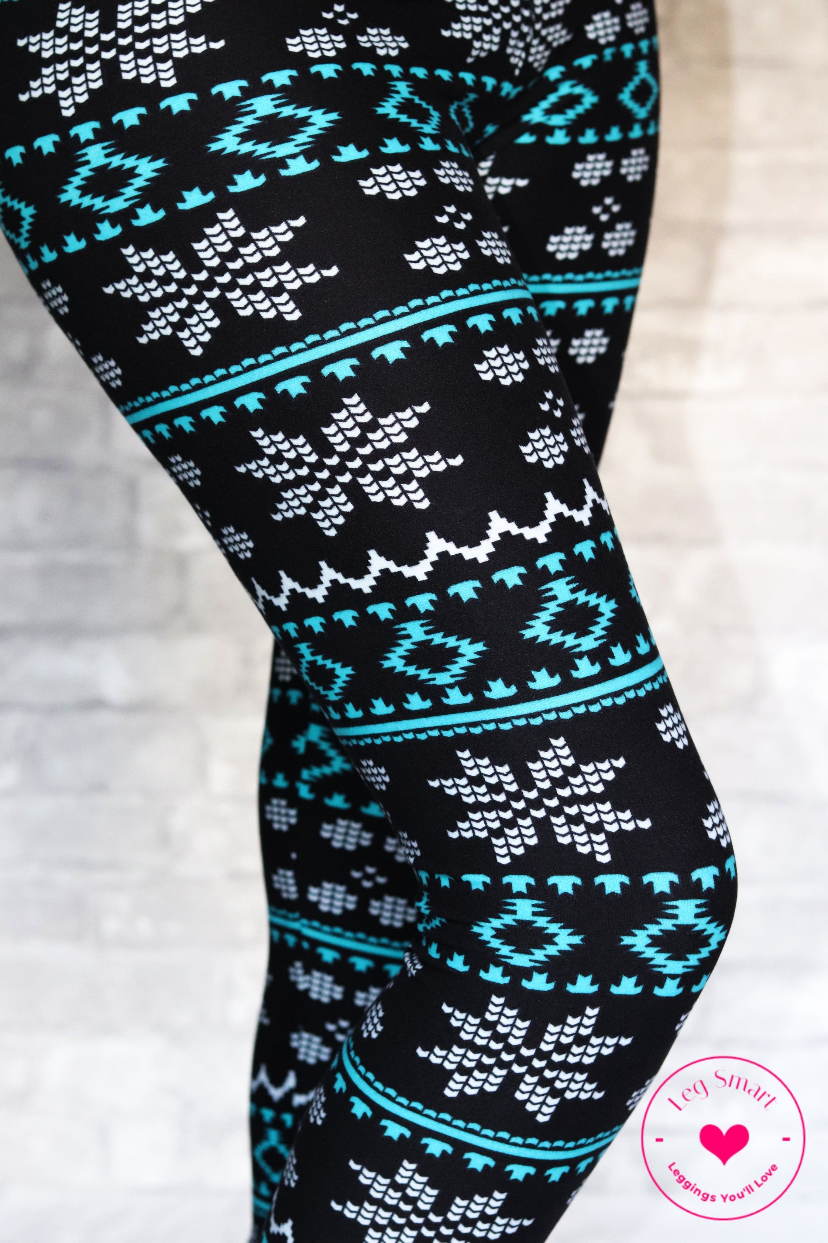 Colorful Snowflakes Christmas Leggings