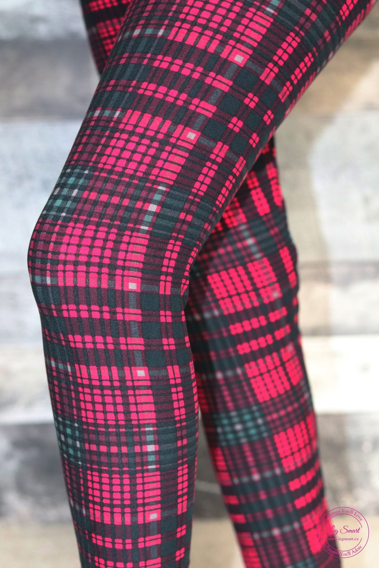 Legging tartan aux baies