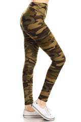 green camo leggings