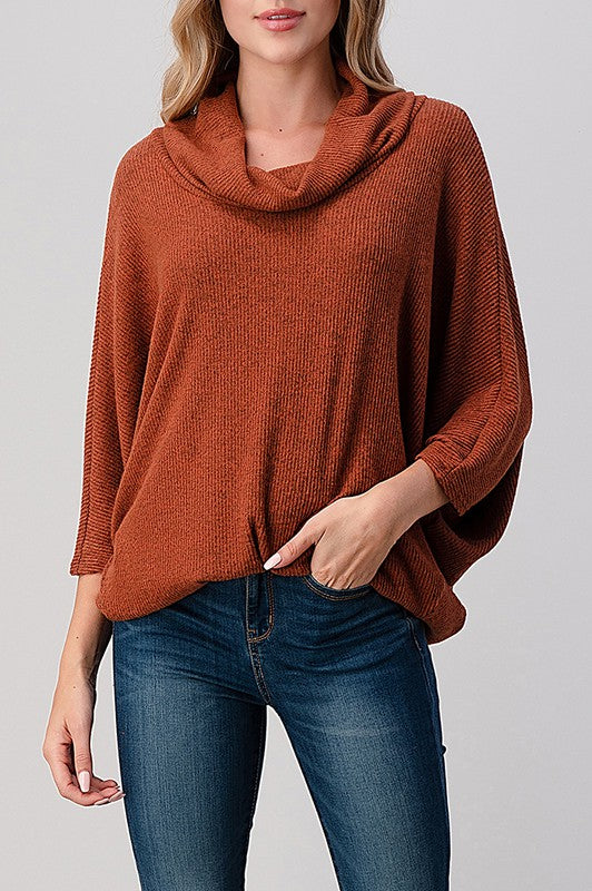 Pull Cowl en Cuivre