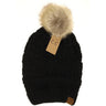 CC Whip Stitch Hat with Pom Pom (Various Colours)