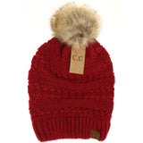 CC Whip Stitch Hat with Pom Pom (Various Colours)